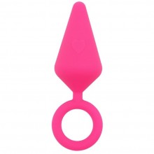 Розовая анальная пробка с кольцом «Candy Plug S», рабочая длина 4.5 см, Chisa CN-101463545, бренд Chisa Novelties, из материала силикон, длина 7.1 см., со скидкой