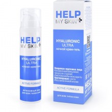 Крем-гель ночной «Help My Skin Hyaluronic» для деликатного ухода за кожей лица, 50 гр, Биоритм lb-25018, со скидкой