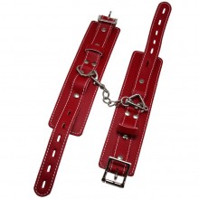 Красные наручники с фиксацией на замочки, Eroticon P6008R, длина 31 см.