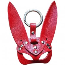 Красный сувенир-брелок «Кролик» из кожи, Подиум Р101а, бренд Фетиш компани, длина 8 см., со скидкой