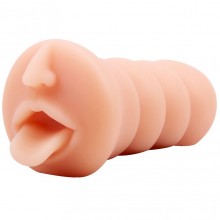 Мастурбатор-ротик «Abby Sensual Lips», CyberSkin, Chisa CN-31474, цвет телесный, длина 16.1 см.