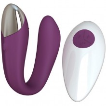 Вибратор для пар с дистанционным пультом «Infinite Fera», цвет фиолетовый, Le Frivole Costumes 06120, из материала силикон, длина 7 см., со скидкой
