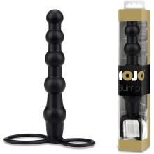 Черная насадка-елочка из 5 шариков для двойного проникновения «Mojo Bumpy», MOJO-006, бренд Gopaldas, длина 16 см., со скидкой