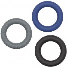 Набор эрекционных колец «Link Up Ultra-Soft Extreme» разного цвета, диаметр 3.7 см, California Exotic SE-1349-40-3, из материала силикон, диаметр 3.7 см., со скидкой