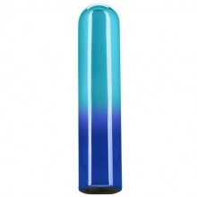 Маленький мощный вибратор «Glam Vibe» в нежной сине-голубой окраске, перезаряжаемый, California Exotic SE-4406-25-3, бренд CalExotics, из материала пластик АБС, длина 12 см., со скидкой