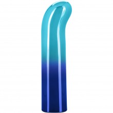 Голубой женский мини-вибратор «Glam G Vibe Blue» для стимуляции точки G, перезаряжаемый, California Exotic SE-4406-35-3, бренд CalExotics, длина 12 см., со скидкой
