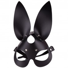 Черная кожаная маска с длинными ушками из натуральной кожи, Sitabella 3186-1, бренд СК-Визит, цвет черный, со скидкой