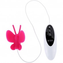 Розовый клиторальный стимулятор «Butterfly», на д/у управлении, NVT-BUTTERFLY-PNK, бренд NV Toys, из материала силикон, длина 6 см., со скидкой