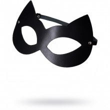 Оригинальная черная маска «Кошка» из кожи, Штучки-дрючки 690059, из материала кожа, со скидкой