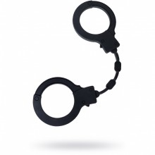 Силиконовые наручники «Штучки-дрючки» черного цвета, длина 33 см, 690062, длина 33 см., со скидкой