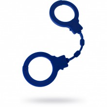 Тянущиеся силиконовые наручники Штучки-дрючки, синие, длина 33 см, 690064, цвет синий, длина 33 см., со скидкой