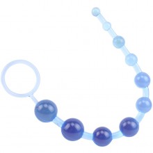 Анальная цепочка «Sassy Anal Beads», голубая, Chisa CN-331223162, бренд Chisa Novelties, из материала ПВХ, цвет голубой, длина 26.3 см.