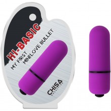 Фиолетовая вибро-пуля «My First Mini Love Bullet» с 7 режимами вибрации, Chisa CN-390900191, из материала пластик АБС, длина 5.5 см., со скидкой