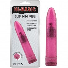 Мини-вибратор «Slim Mini Vibe Pink», цвет розовый, CN-671143216, бренд Chisa Novelties, из материала пластик АБС, длина 13.2 см.