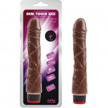 Вибратор «Vibe Cock Brown», цвет коричневый, с вибрацией, CN-101800594, бренд Chisa Novelties, из материала TPE, коллекция Real Touch XXX, длина 19.5 см.