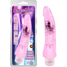 Вибратор «Glitters Dual Teaser Pink», нежного розового цвета, с ярко выраженной головкой, CN-131852112, бренд Chisa Novelties, длина 23 см.