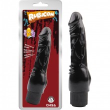Реалистичный вибратор черного цвета «Vibrating Naughty Cock Black», Chisa Novelties CN-711886732, коллекция Rubicon, длина 20 см.