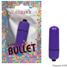 Набор фиолетовых вибропуль «3-Speed Bullet», 24 шт., California Exotic Novelties SE-8000-60-3, бренд CalExotics, из материала пластик АБС, цвет фиолетовый, длина 6.2 см.