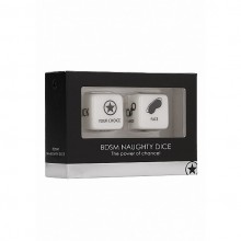 Игральные кубики «BDSM Naughty Dice», OU220BLK, бренд Shots Media, цвет белый, со скидкой