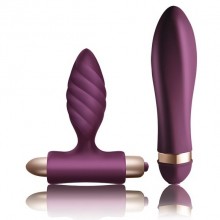 Вибронабор «Ardor Climaximum Desire» мини-вибратор и анальная вибропробка, цвет фиолетовый, Rocks-Off 10TTPAZ, бренд Rocks Off, длина 13 см., со скидкой