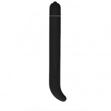 Компактный вибростимулятор «G-Spot», черного цвета, для точки G, 10 режимов вибрации, SHT428BLK, бренд Shots Media, длина 16 см., со скидкой
