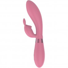 Перезаряжаемый вибратор, розового цвета, из силикона, «Indeep Theona Pink», 7702-05indeep, цвет розовый, длина 21.5 см.