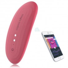 Вибратор красный «MAGIC MOTION NYX», управление смартфоном, с мощной вибрацией, 861139, из материала силикон, цвет розовый, длина 8.8 см., со скидкой