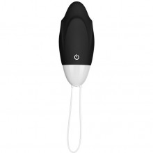 Черное виброяйцо «IJOY Vibrating Love Egg», в форме бутона, из нежного силикона, LV1582 black, бренд Биоритм, из материала пластик АБС, цвет черный, длина 8 см., со скидкой