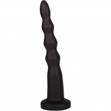 Черная анальная елочка из 5 звеньев, общая длина 20 см, LoveToy 422500, бренд LoveToy А-Полимер, из материала ПВХ, цвет черный, длина 20 см.