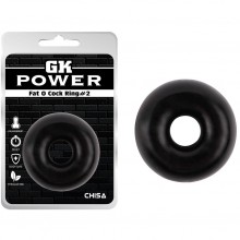 Эрекционное кольцо «Fat O Cock Ring 2», черного цвета, Chisa CN-100308972, из материала TPE, со скидкой
