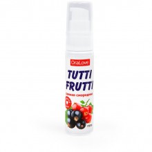 Увлажняющий ароматизированный гель-лубрикант «Tutti-frutti OraLove Cвежая смородина», 30 гр, Биоритм lb-30018, из материала водная основа, 30 мл., со скидкой