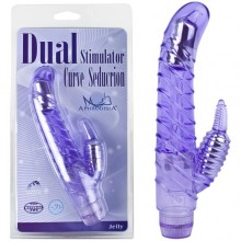 Фиолетовый вибростимулятор «Dual Stimulator Curve Seduction», Howells 83060 purple, длина 17 см., со скидкой