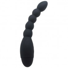 Черный анальный вибростимулятор-елочка «Lovers Beads», рабочая длина 12 см, Howells 174201 black, длина 19 см., со скидкой