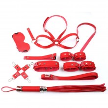 Красный набор БДСМ-девайсов «Bandage Kits», Vandersex N-H324-R, из материала искусственная кожа