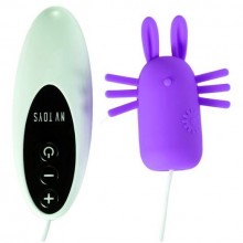 Фиолетовое виброяйцо в виде кошечки «Kitty» с проводным пультом, NV Toys NVT-KITTY-PUR, из материала силикон, длина 3.5 см.