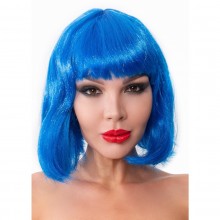 Синий парик каре с челкой, длина волос 27 см, Джага-Джага 964-27 BX DD, из материала синтетика, длина 27 см., со скидкой