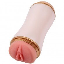 Двусторонний мастурбатор вагина-ротик в колбе, общая длина 21.6 см, Chisa CN-620898219, бренд Chisa Novelties, цвет телесный, длина 21.6 см.