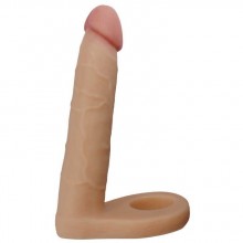 Насадка на пенис «The Ultra Soft Double 6.25» цвет телесный, Lovetoy LV1122, бренд LoveToy А-Полимер, длина 15.8 см., со скидкой
