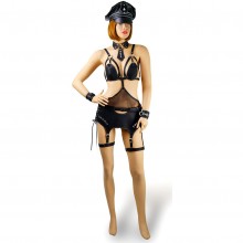 Эротический костюм для ролевых игр «Полиция», Lovetoy 000442, из материала экокожа, со скидкой