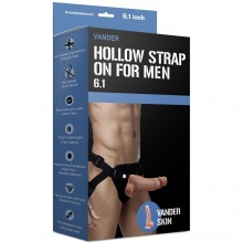 Полый страпон «Hollow Strap On for Men 6.1», длина 15 см, Vandersex VA-HSOFM-610-Flesh, цвет телесный, длина 15 см.