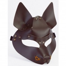 Брутальная объемная маска «Wolf», коричневая, Sitabella 3416-8, из материала кожа, со скидкой