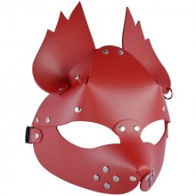 Красная кожаная маска «Белочка», Sitabella 3419-2, со скидкой