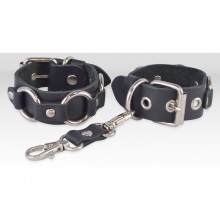 Кожаные наручники с металлической фурнитурой «Властелин колец», черные, СК-Визит Ситабелла 3370-1, со скидкой