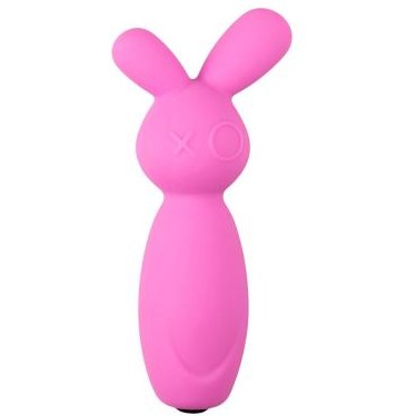 Розовый мини-вибратор в виде зайчика «Mini Bunny», общая длина 8 см, Easytoys ET103PNK, бренд EDC Collections, длина 8 см.