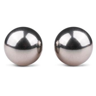 Стальные вагинальные шарики «Easytoys Silver Ben Wa Balls», серебристые, диаметр 1.9 см, EDC Collections ET076SIL, из материала металл, цвет серебристый, диаметр 1.9 см.