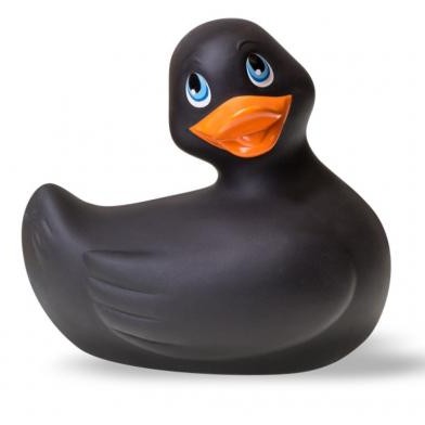 Черный вибратор-уточка «I Rub My Duckie Classic» для женщин, Big Teaze Toys E21822, из материала пластик АБС, длина 7.6 см.