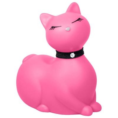 Женский вибромассажер в виде кошечки «I Rub My Kitty», розовый, Big Teaze Toys E26331, из материала пластик АБС, длина 9.5 см.