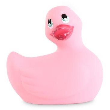 Розовый оригинальный вибратор «I Rub My Duckie 2.0» в виде утенка, Big Teaze Toys E29001, из материала пластик АБС, длина 7.5 см.