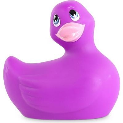 Фиолетовый вибратор-уточка «I Rub My Duckie 2.0», Big Teaze Toys E29003, из материала пластик АБС, длина 7.5 см.