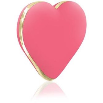 Вибратор-сердце «Heart Vibe» в подарочной упаковке, коралловый, Rianne S E26356, из материала силикон, длина 5 см., со скидкой